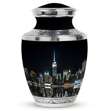 Human Cremation Urns Adult New York City Light Night View (10 Inch) Large Urn picture