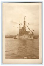 c1920's USS Pittsburgh Steamer Ship Turkey RPPC Photo Unposted Vintage Postcard picture