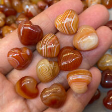 TOP Natural carnelian Quartz mini heart type hand-polished crystal healing  10PC picture