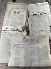 1820's - 1840's Antique American Newspapers (6) w/ Ads picture