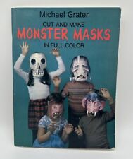 Vtg MONSTER MASKS Cut Make Book Michael Grater 1978 70’s Halloween Costume Craft picture
