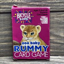 Vtg Zoo Baby Rummy Card Game 1993 Bicycle Kids US Playing Card Co picture