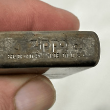 Vintage Zippo J 01 Silver Plate Cigarette Lighter Needs Flint Nice Snap picture