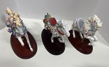 LOT x3 Vintage LENOX Porcelain Carousel Collection HORSE + Christmas + 4th july picture
