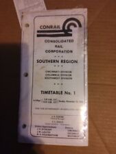 1976 CONSOLIDATED RAIL CORPORATION, CONRAIL, Southern Region Timetable No. 1 picture