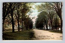 Northfield MA-Massachusetts, Main Street Looking South, Vintage c1909 Postcard picture