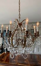 Antique Vintage French Crystal Girandoles Chandelier Louis XV Style 🌺 8 Light picture