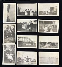 Gainesville Texas Real Photo Postcard Lot RPPC Railroad Bridge Gillespie Family picture
