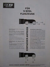 6/1962 PUB BRISTOL SIDDELEY AERO ENGINES V/STOL AIRCRAFT ORIGINAL GERMAN AD picture