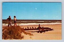 NC-North Carolina, The Outer Banks, Beach, Antique, Vintage Souvenir Postcard picture