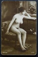 Vintage Full Figured Nude Risque J R Real Photo PC-29 picture