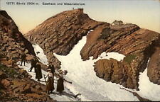 Santis Mountain Alps Switzerland men women mtn climbers c1910 postcard picture