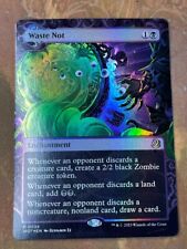 1x FOIL BORDERLESS WASTE NOT - Commander - MTG - Magic the Gathering picture