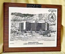 CAMP PENDLETON NAVAL HOSPITAL PLAQUE 1995 CULTURED MARBLE JOHN WILLS STUDIOS. picture