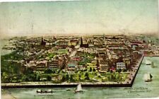 Vintage Postcard- Bird's Eye View, Charleston, SC. Early 1900s picture