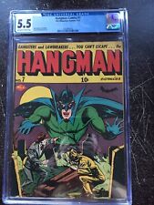 HANGMAN COMICS #7 CGC FN- 5.5; OW-W; rare issue graveyard cover picture