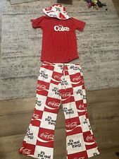 Vintage 1970s Coca Cola Bell Bottom -Pant-size 17,draw String Retro Hippie W/hat picture