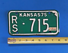 1975 KANSAS MOTORCYCLE LICENSE PLATE / TAG #715 - 1979 STICKER picture