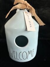 Rae Dunn Blue Welcome Round Birdhouse  picture