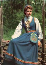 CONTINENTAL SIZE POSTCARD NATIONAL COSTUME OF VESTFOLD NORWAY MAILED 1958 picture
