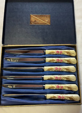 Vintage Coalport Cutlass knife set knife set by Sheffield in original signed box picture
