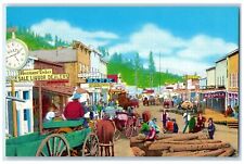 c1960's Picturesque City In The Black Hills Deadwood SD Unposted Clock Postcard picture