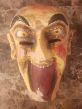 HAND CARVED MOORISH NATIVE NORTH AFRICA MOOR CARICATURE DANCE MASK CRAZY TONGUE  picture