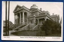 Gaston Avenue Baptist Church Dallas Texas Real Photo Postcard picture