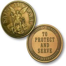 Antique bronze Coin St. Michael challenge Coin Collecting Souvenir Symbolism picture