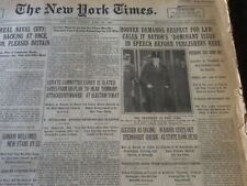 1929 APRIL 23 NEW YORK TIMES - HOOVER DEMANDS RESPECT FOR LAW - NT 6579 picture