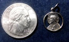 Vintage Petite Scapular Medal Sterling Silver picture