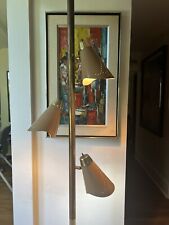 Vintage 1960s Retro Tension Pole 3 Light Mid-Century Brass MCM Lamp Working 70s picture