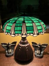 Bradley Hubbard Leaded Slag Glass Antique Vintage Arts Crafts Lamp Handel Era NR picture
