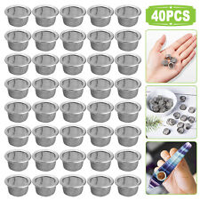 40PCS Tobacco Smoking Pipe Metal Filter Screen Steel Mesh Concave Bowl Style EJ picture