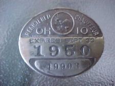 1950 OHIO Registered Chauffer Pin Badge #49903 Pinback Used Scarce EXC picture