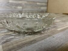 VINTAGE CLEAR  BUBBLE GLASS ASHTRAY CANDY DISH LARGE 8 1/2