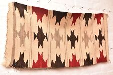 Antique Navajo Rug Native American Indian Weaving 35x18 Textile Striped Vintage picture