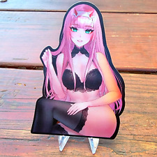 Zero Two Waifu Darling in the Franxx Anime 3D Lenticular Motion Car Sticker picture