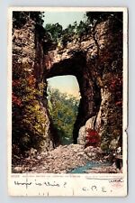 Natural Bridge Virginia Rock Formation Forest Fall Cancel 1907 Antique Postcard picture
