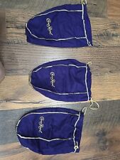 Lot of 3 Crown Royal Extra Large XL Purple Drawstring Bags 12