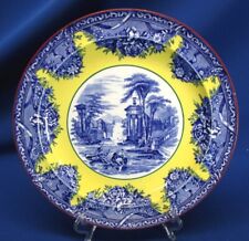 ANTIQUE WEDGWOOD YELLOW AND BLUE CHINOISERIE 10.25