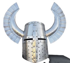 20 G Medieval  Knights Fantasy Helmet Warrior Templar With Brass Crusader Helmet picture
