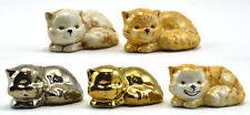 WADE HAPPY CATS SET OF 5.  GOLD LE 25 SILVER LE 50, ALL OTHER LE OF 100 FAIR, 08 picture