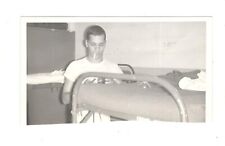 Vintage Photo Cool Soldier Smoking Cigarette Barracks Bed Young Man 1960's R157C picture