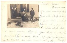 RPPC Family Portrait on Porch Snow Spring Valley New York March 20 1906 Postcard picture