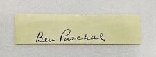 Ben Paschal - Signed / Auto / Autographed Cut - 1927-1928 WSC NY Yankees  TOUGH picture