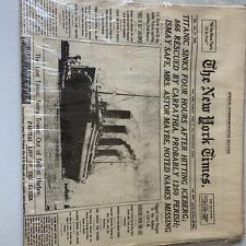 The New York Times Special Commemorative Section Titanic Newspaper 1912 picture