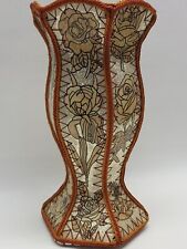 Vtg Rare Unique Handmade Vase Handcrafted Roses Aluminum Foil Arts & Crafts  picture