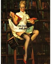 GIL ELVGREN 16x20 POSTER SEXY NAUGHTY LIBRARIAN SCHOOL TEACHER PINUP CHEESECAKE picture