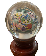 Vintage Chinese 100 Boys Hand Painted Inside Reverse Art On  Glass Globe picture
